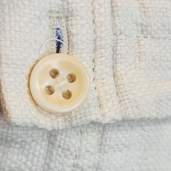 Daughters of the Liberation Anthropologie Cream Textured Ankle Pants Size 2 - Picture 9 of 16